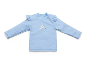 Plavecké tričko dlhý rukáv Daisies Blue veľ. 98/104