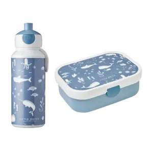 Desiatový set (fľaša 400ml+box) Ocean Blue