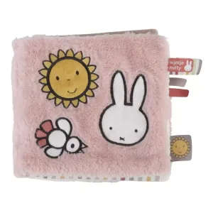 Textilná knižka s aktivitami králiček Miffy Fluffy Pink