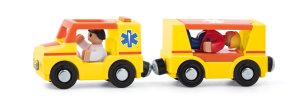 Autíčka k vláčkodráhe - Ambulancia, 4ks